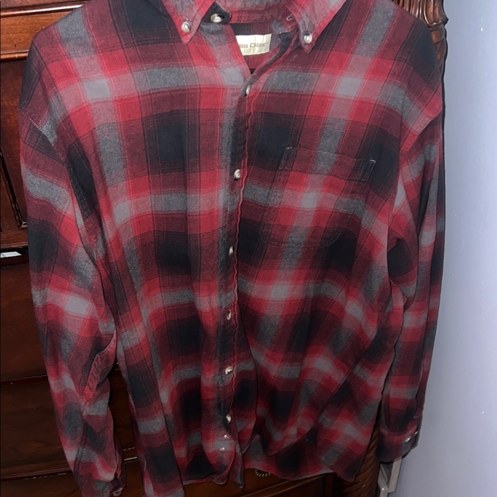 Men's Red Plaid Shirt